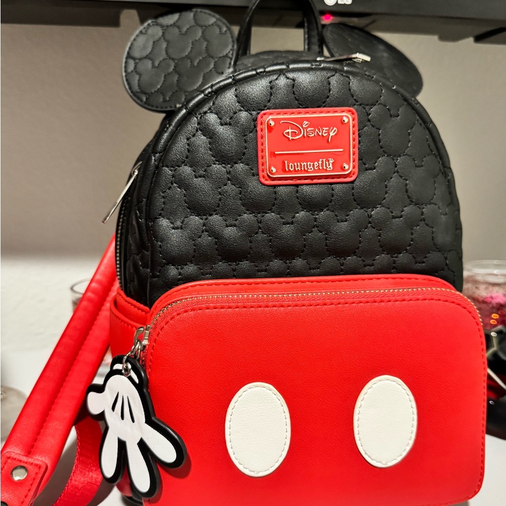 Loungefly Black and Red Mickey Mouse Backpack